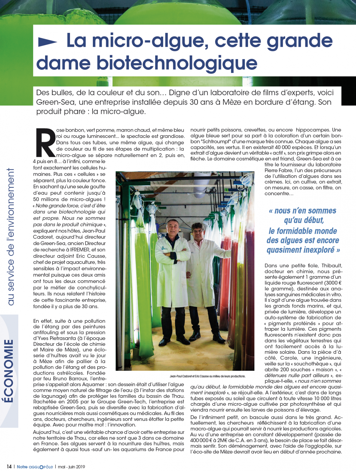 Greensea notre AGGLOPOLE Magazine 2019