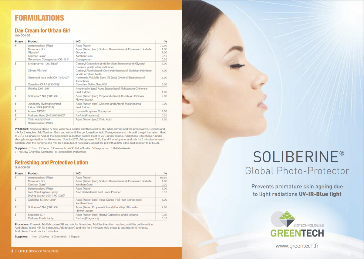 GREENTECH Soliberine sun care