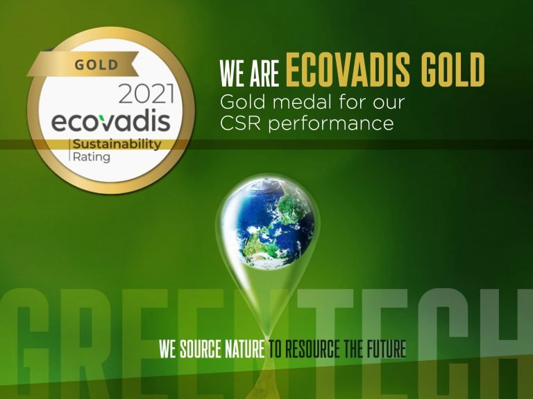 Greentech Receives A Ecovadis Gold Medal 