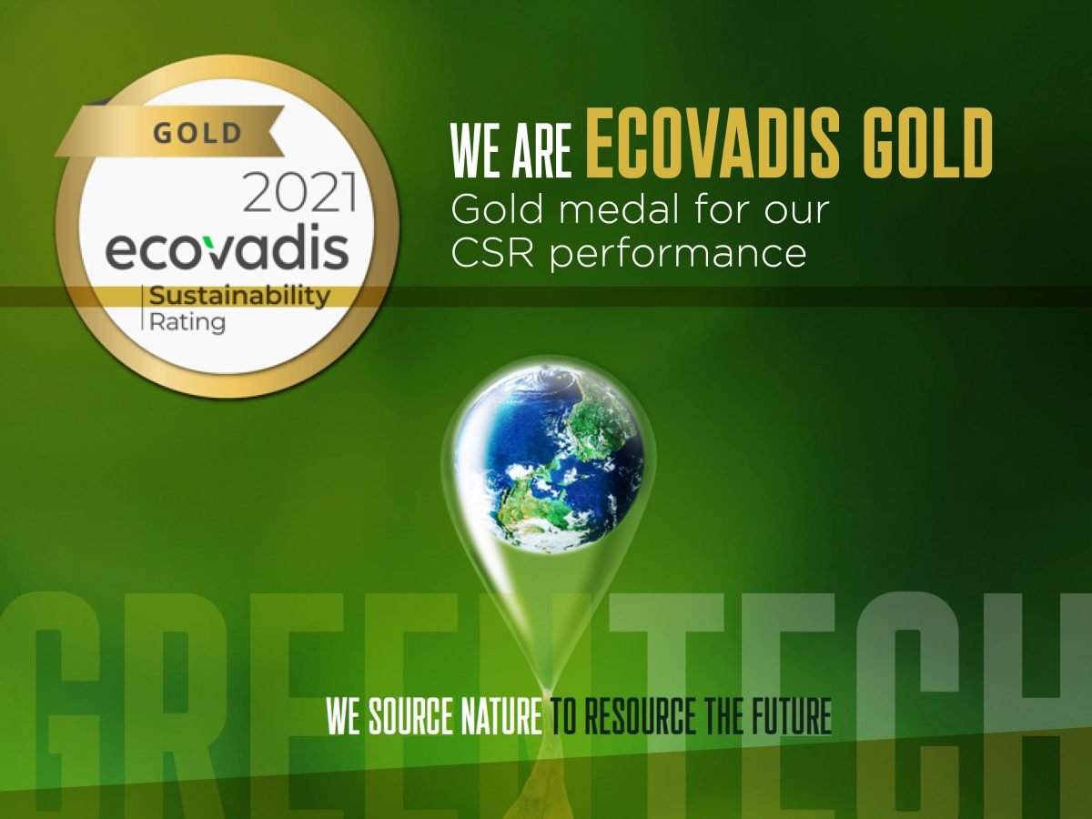 Greentech reçoit la médaille d'or ECOVADIS